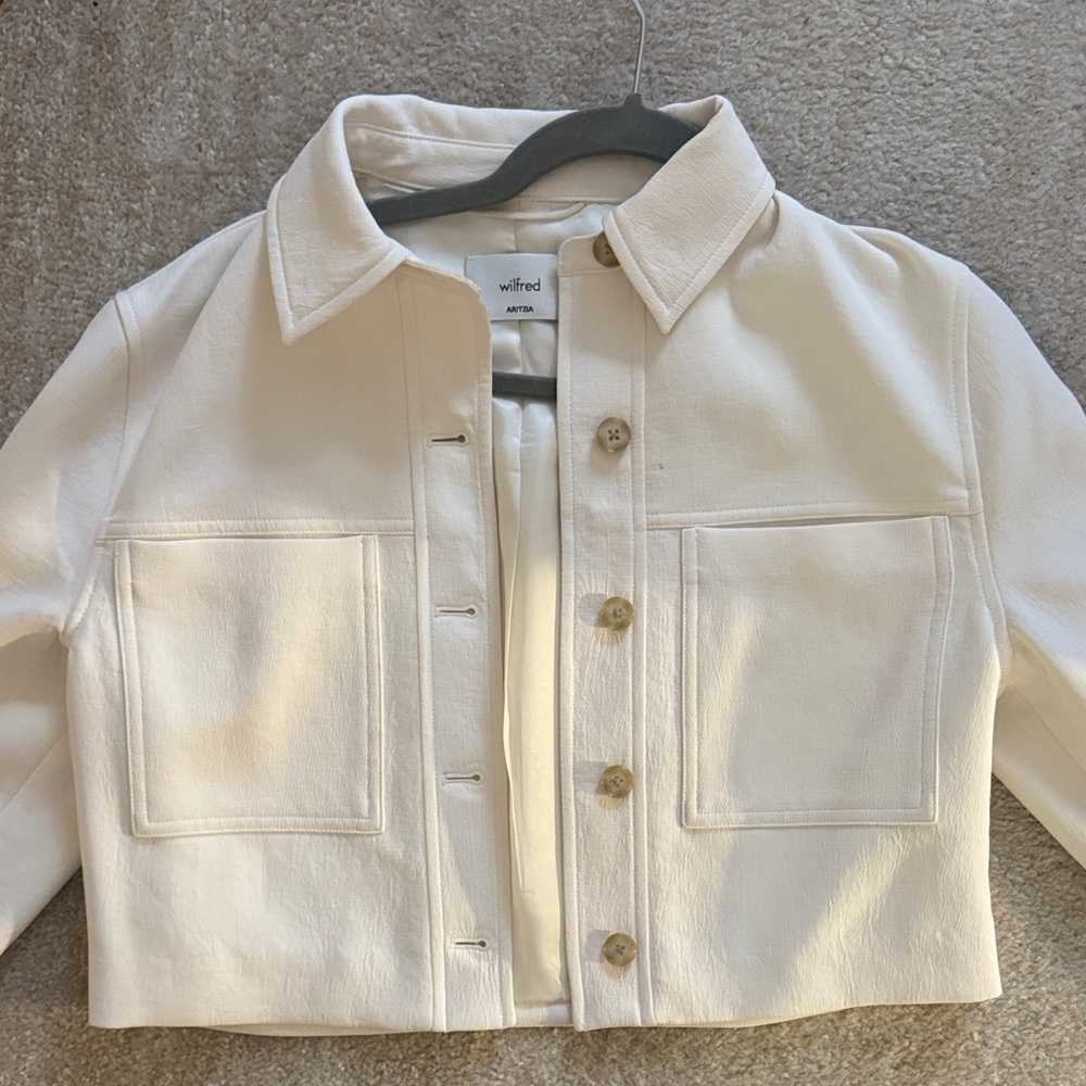 Aritzia Wilfred Cream Button-Up Blazer - Picture 4 of 4